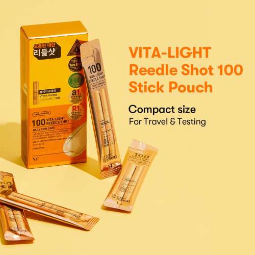 VT Cosmetics: Vita-Light Reedle Shot 100 | Daily Skincare | Brightening | Micro-Needling | Skin Renewal | Glow Boost | 2ml × 10ea