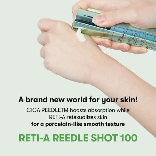 VT Cosmetics: Reti-A Reedle Shot 100 Daily Skincare | Retinol | Anti-Aging | Skin Renewal | Fine Lines & Wrinkles | 2ml × 10ea