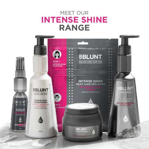 Bblunt: Intense Shine Heat Hair Spa Mask | Rice & Silk Protein | Salon-Like Hair Spa at Home | Deep Nourishment | Boosts Shine | 70gm
