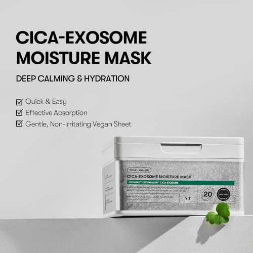 VT Cosmetics: Cica-Exosome Moisture Mask | Calming Care | Exosome | Deep Hydration | Barrier Repair | 20ea