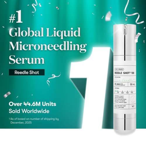 VT Cosmetics: Mild Reedle Shot 50 | Gentle Micro-Needling | Skin Renewal | Sensitive Skin | Daily Essence | 50ml