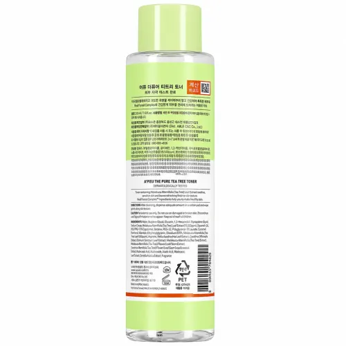 Apieu: The Pure Tea Tree Toner | Hydrating | Skin Balancing | Prep Skin | Pore Care | 210ml