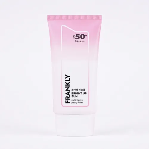 Frankly: Bright Up Sunscreen SPF 50+ PA++++ | Tone Up | Peony Flower | UV Protection | Daily Glow | Korean Skincare | 50ml