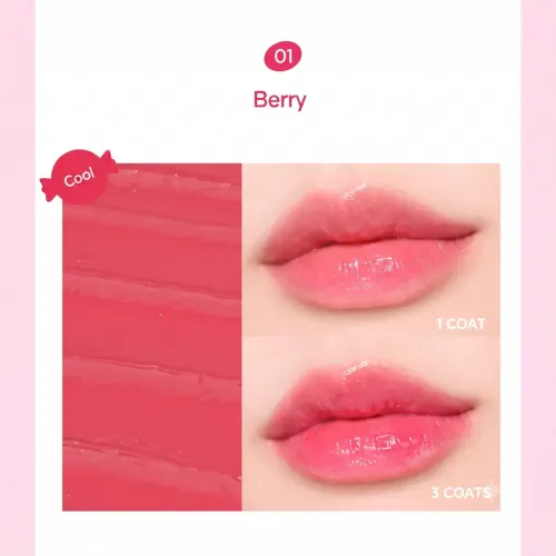 Apieu: The Pure Candy Color Balm 01 Berry | Korean Skincare | Nourishing and Hydrating Lips | Daily Care | 3.9g