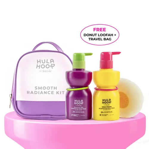 Hula Hoop: Smooth Radiance Kit by Foxtale | Exfoliating Body Wash + Brightening Body Wash |510gm