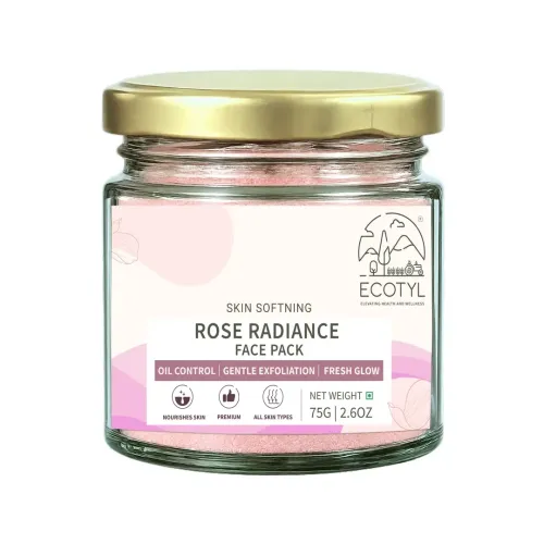 Ecotyl: Rose Radiance Face Pack | Skin Glow & Brightening | 75gm