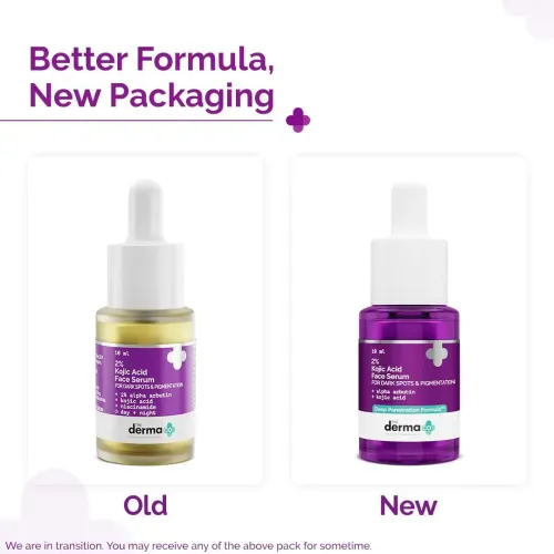 The Derma Co: 2% Kojic Acid Face Serum | Dark Spots Reduction | Pigmentation & Blemishes | 10ml