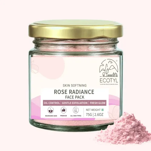 Ecotyl: Rose Radiance Face Pack | Skin Glow & Brightening | 75gm