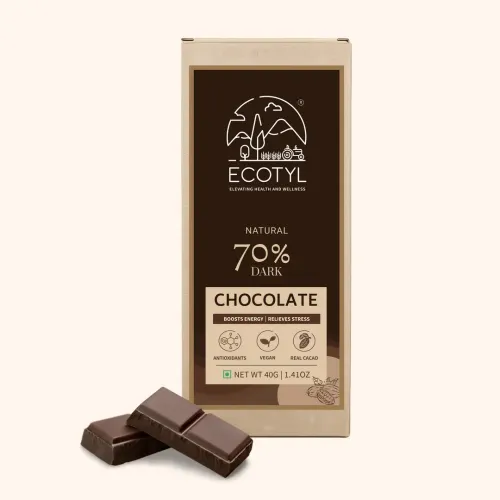 Ecotyl: 70% Dark Chocolate | Rich Cocoa | Premium Indulgence | 40gm