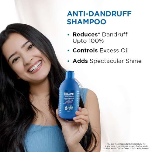 Bblunt: Anti-Dandruff Shampoo | Controls Dandruff & Flakes | Deep Cleansing | Healthy Scalp Care | Refreshes Hair | 300ml
