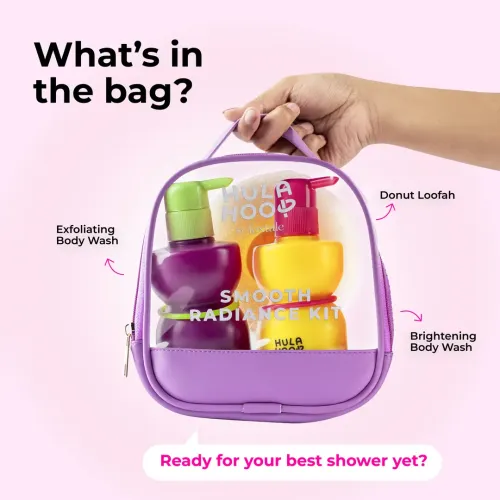 Hula Hoop: Smooth Radiance Kit by Foxtale | Exfoliating Body Wash + Brightening Body Wash |510gm