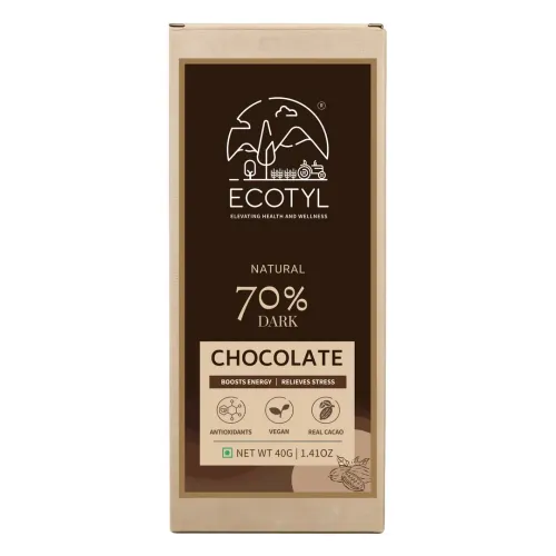 Ecotyl: 70% Dark Chocolate | Rich Cocoa | Premium Indulgence | 40gm