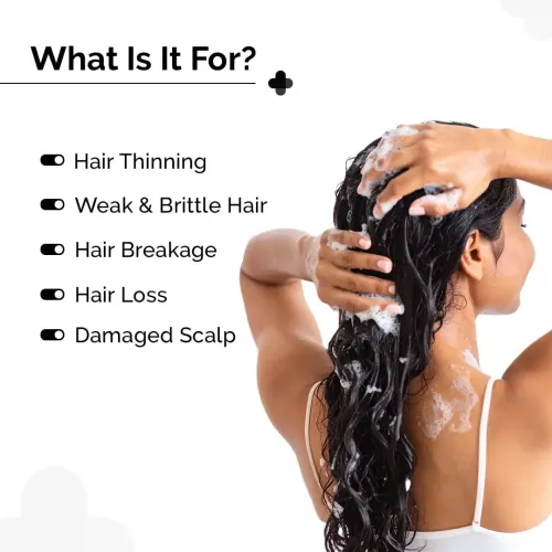 The Derma Co: Peptide-Stem Cell Hair Fall Control Shampoo | Reduces Hair Fall | Improves Scalp Health | 200gm