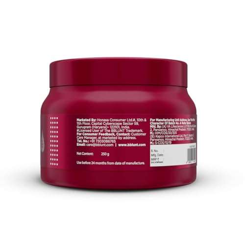 Bblunt: 7 In 1 Repair & Revive Hair Mask | Damage Repair | Deep Nourishment | Reduces Frizz | Strengthens Hair | Restores Shine | 250gm