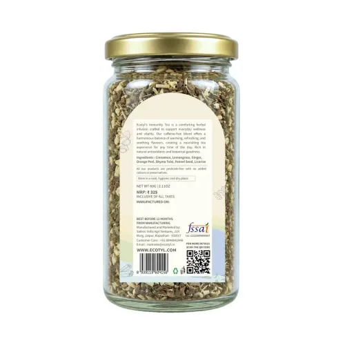 Ecotyl: Immunitea (Immunity Booster Tea) | Nourishing Blend | Herbal Tea | 60gm