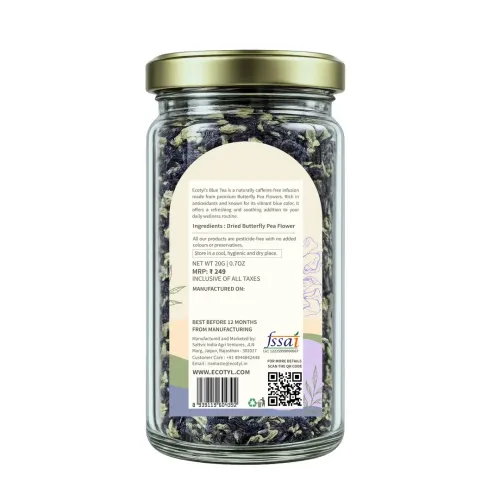 Ecotyl: Blue Tea | Dried Butterfly Pea Flowers | Herbal Tea | 20gm