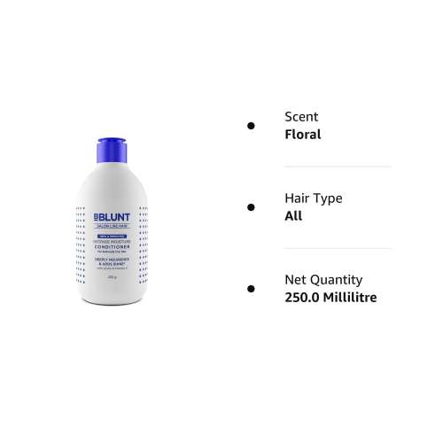 Bblunt: Intense Moisture Conditioner | Vitamin E & Jojoba | Deep Hydration | For Dry & Frizzy Hair | Soft & Smooth Hair | 250gm