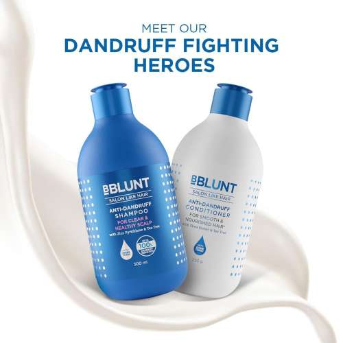 Bblunt: Anti-Dandruff Shampoo | Controls Dandruff & Flakes | Deep Cleansing | Healthy Scalp Care | Refreshes Hair | 300ml
