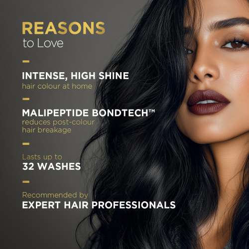 Bblunt: Salon Secret High Shine Conditioning Hair Colour | Natural Black | 100% Grey Coverage | Conditioning Formula | High Shine Finish | 130gm