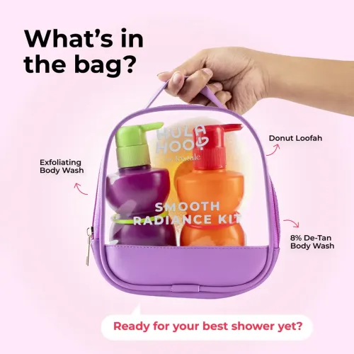 Hula Hoop: Goodbye Tan Kit by Foxtale | De-Tan Body Wash + Exfoliating Body Wash |510gm