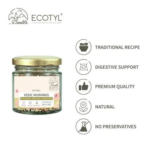 Ecotyl: Vedic Mukhwas | Refreshing Mouth Freshener | Nuts & Seeds Mix | 85gm