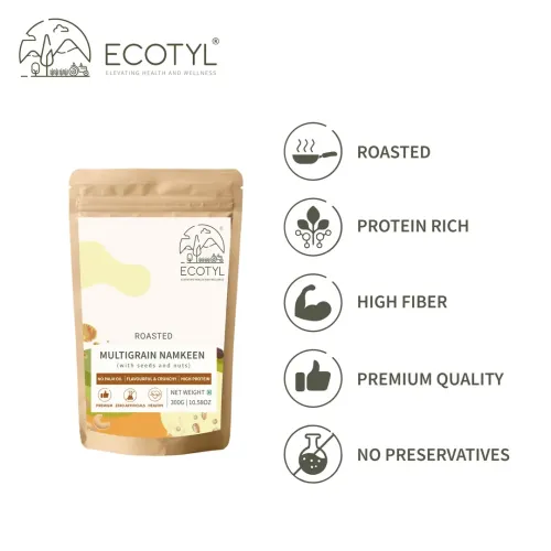 Ecotyl: Multigrain Namkeen | Roasted Snack | Seeds & Nuts Mix | 300gm