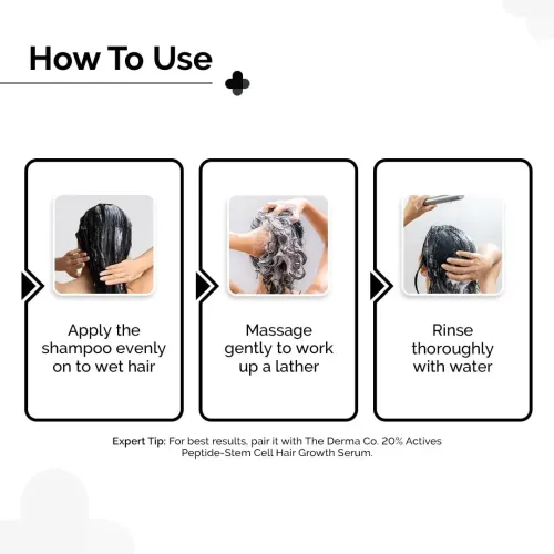 The Derma Co: Peptide-Stem Cell Hair Fall Control Shampoo | Reduces Hair Fall | Improves Scalp Health | 200gm