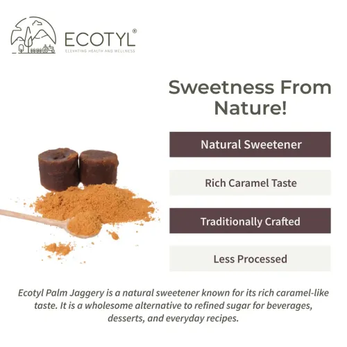 Ecotyl: Palm Jaggery Powder | Natural Sweetener | Rich Caramel Taste | 300gm
