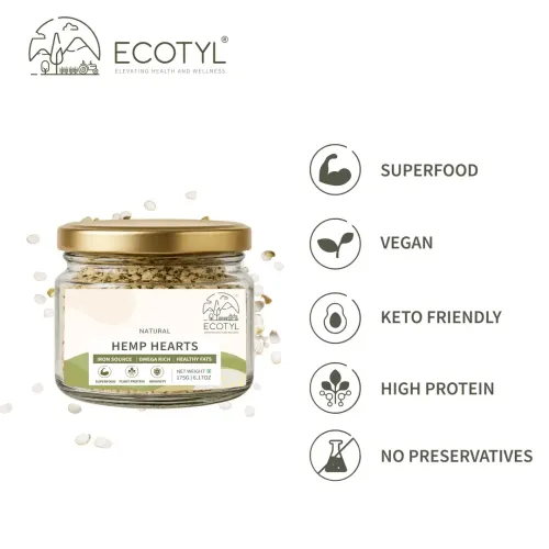 Ecotyl: Hemp Hearts | Rich in Omega-3 & Protein | 175gm