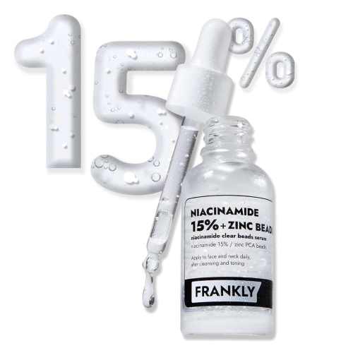 Frankly: Pore Perfect Clear Skin Routine | Deep Cleansing Oil + Toner Pads + Niacinamide 15% Zinc Beads Serum