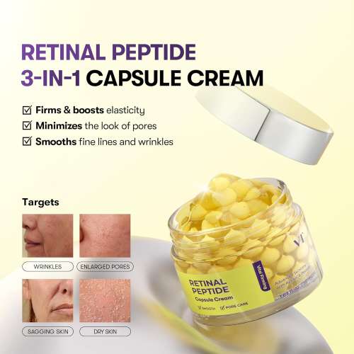 VT Cosmetics: Retinal Peptide Capsule Cream | Retinal | Anti-Aging | Peptide | Fine Lines & Wrinkles | 50ml