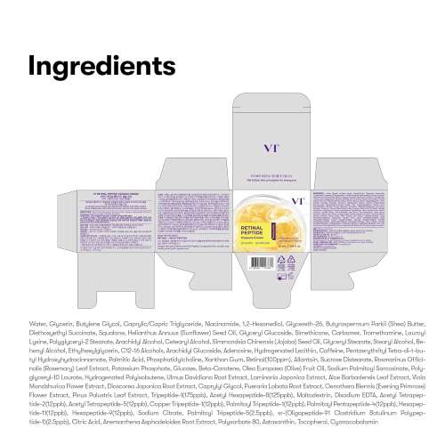 VT Cosmetics: Retinal Peptide Capsule Cream | Retinal | Anti-Aging | Peptide | Fine Lines & Wrinkles | 50ml