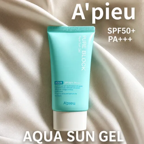 Apieu: Pure Block Aqua Sun Gel SPF50+ & Pa+++ | Korean SKincare | UV Protection | Sun Protector | 50ml
