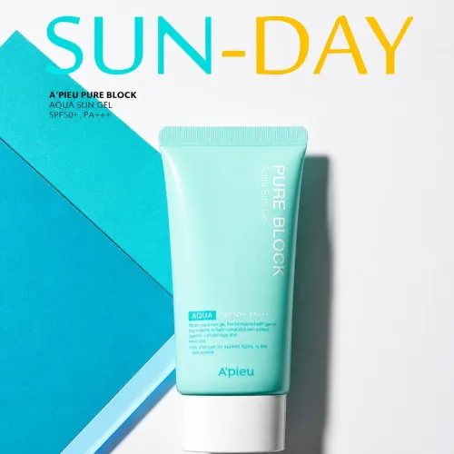 Apieu: Pure Block Aqua Sun Gel SPF50+ & Pa+++ | Korean SKincare | UV Protection | Sun Protector | 50ml