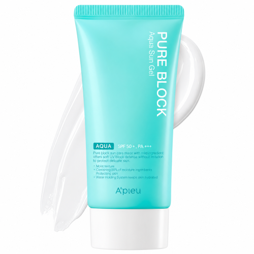 Apieu: Pure Block Aqua Sun Gel SPF50+ & Pa+++ | Korean SKincare | UV Protection | Sun Protector | 50ml