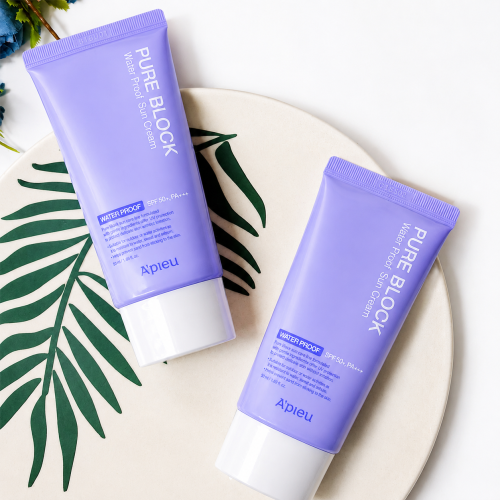 Apieu: Pure Block Water Proof Sunscreen  SPF50+, Pa+++ | Korean Skincare | UV Protection | Lightweight | 50ml