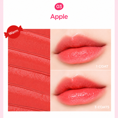 Apieu: The Pure Candy Color  Balm 03 Apple | Korean Skincare | Nourishing and Hydrating Lips | Daily Care  | 3.9g