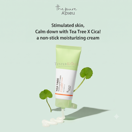 Apieu: The Pure Tea Tree Soothing Gel Cream | Barrier Support | Long-Lasting Moisture | Skin Nourishing | Soft Skin | 60ml