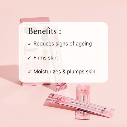 VT Cosmetics: Collagen Reedle Shot 100 Stick | Collagen Boost | Skin Firmness | Micro-Needling | Anti-Aging | 2ml × 10ea