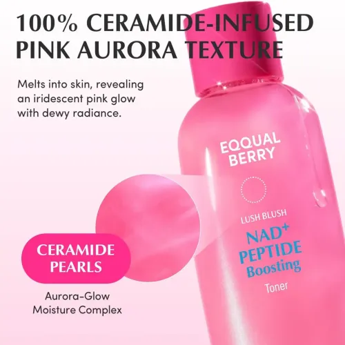 Eqqualberry: NAD+ Peptide Boosting Toner | Firming Face Toner | Peptide Care | Anti-Aging | Skin Renewal | 150ml