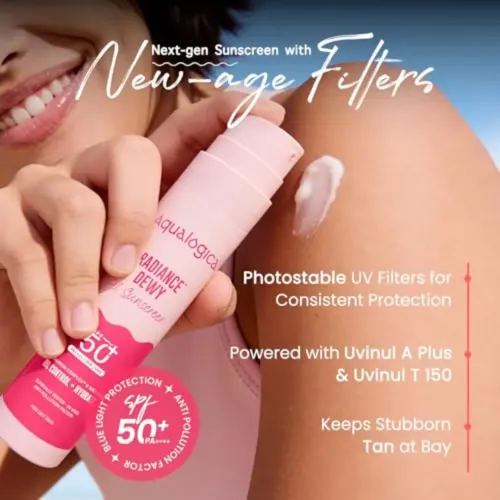 Aqualogica: Radiance+ Dewy Lightweight Sunscreen Gel SPF 50+ PA+++ for Oily & Acne-Prone Skin 50gm