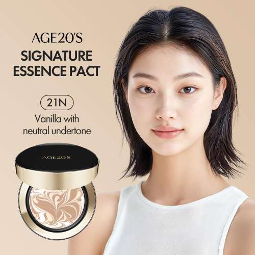 Age 20's: Signature Essence Pact Intense Cover SPF50 21N | Cushion Foundation | Full Coverage | Long-Lasting | SPF Makeup | 14gm