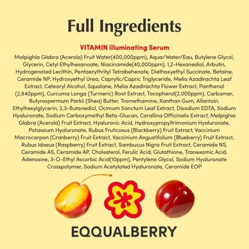 Eqqualberry: Vitamin Illuminating Serum | Brightening Face Serum | Vitamin-Rich | Glow Boost | Dark Spot Care | 30ml