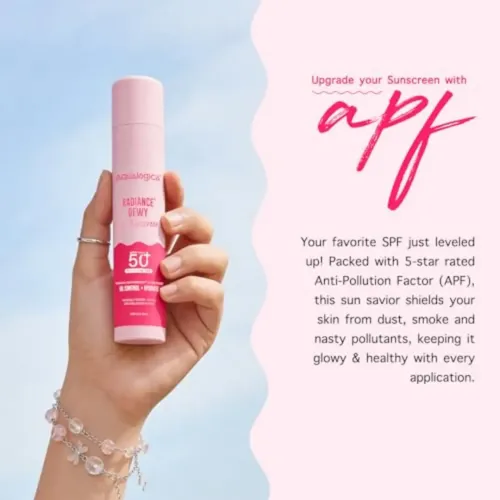 Aqualogica: Radiance+ Dewy Lightweight Sunscreen Gel SPF 50+ PA+++ for Oily & Acne-Prone Skin 50gm