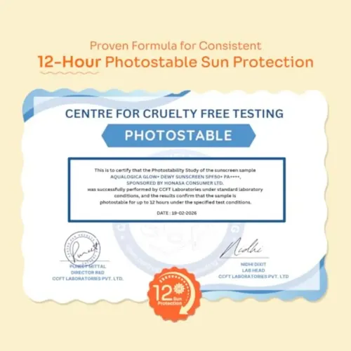 Aqualogica: Glow+ Dewy Sunscreen SPF 50+ PA++++ with Anti Pollution Factor (APF) | Papaya & Vitamin C 50gm