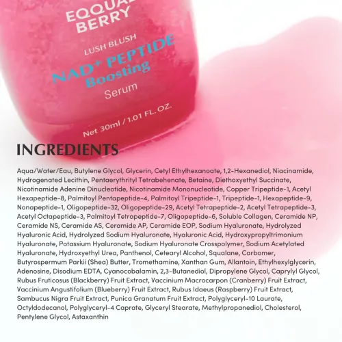 Eqqualberry: NAD+ Peptide Boosting Serum | Peptide Face Serum | Firming | Anti-Wrinkle | Skin Repair | 30ml