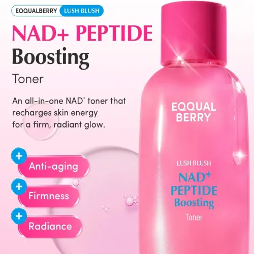 Eqqualberry: NAD+ Peptide Boosting Toner | Firming Face Toner | Peptide Care | Anti-Aging | Skin Renewal | 150ml