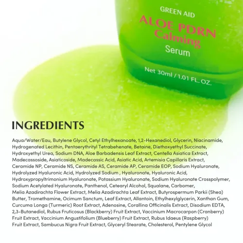 Eqqualberry: Aloe PDRN Calming Serum | Soothing Face Serum | Barrier Repair | Hydrating | Sensitive Skin | 30ml
