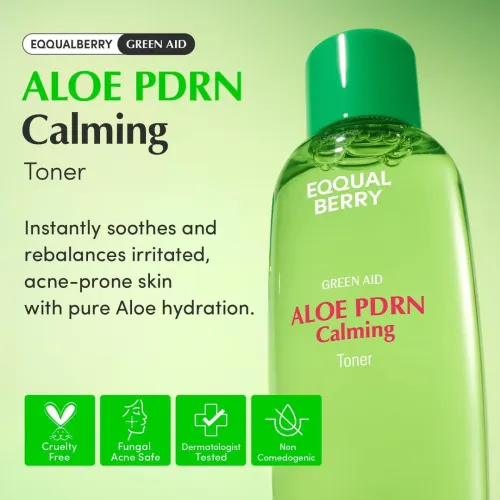 Eqqualberry: Aloe PDRN Calming Toner | Soothing Face Toner | Barrier Repair | Hydrating | Sensitive Skin | 150ml