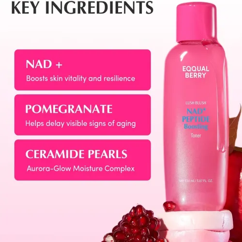 Eqqualberry: NAD+ Peptide Boosting Toner | Firming Face Toner | Peptide Care | Anti-Aging | Skin Renewal | 150ml
